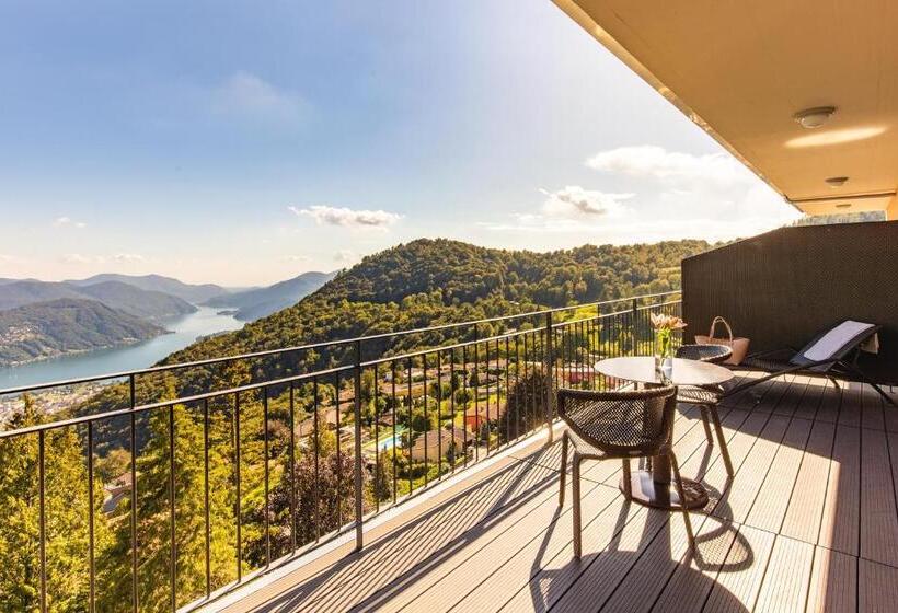 标准间带湖景, Kurhaus Cademario