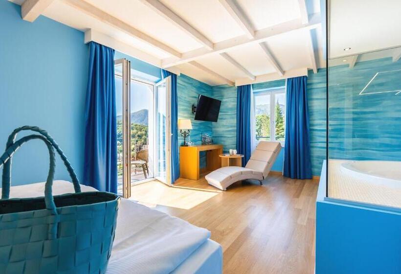 带按摩浴盆的套房, Kurhaus Cademario