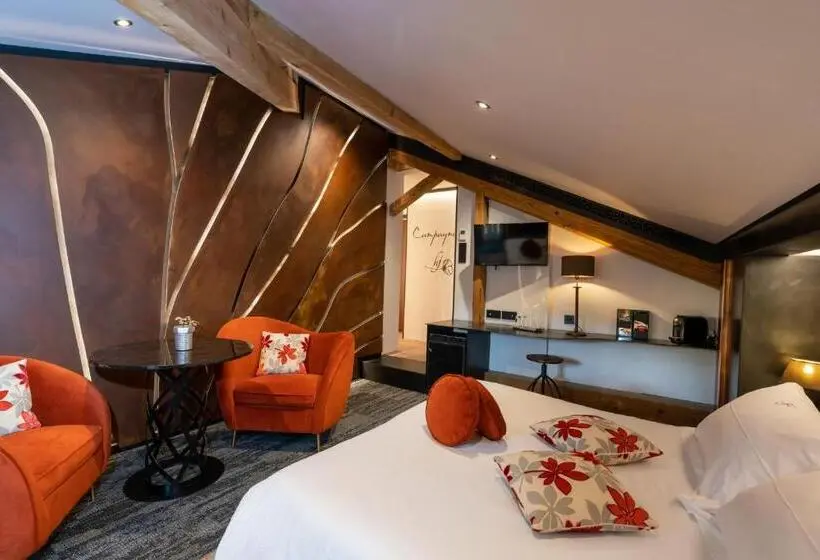 ハイドロマッサージバス付きスイート, Domaine Du Haut Jardin Hôtel & Chalets Spa Privé
