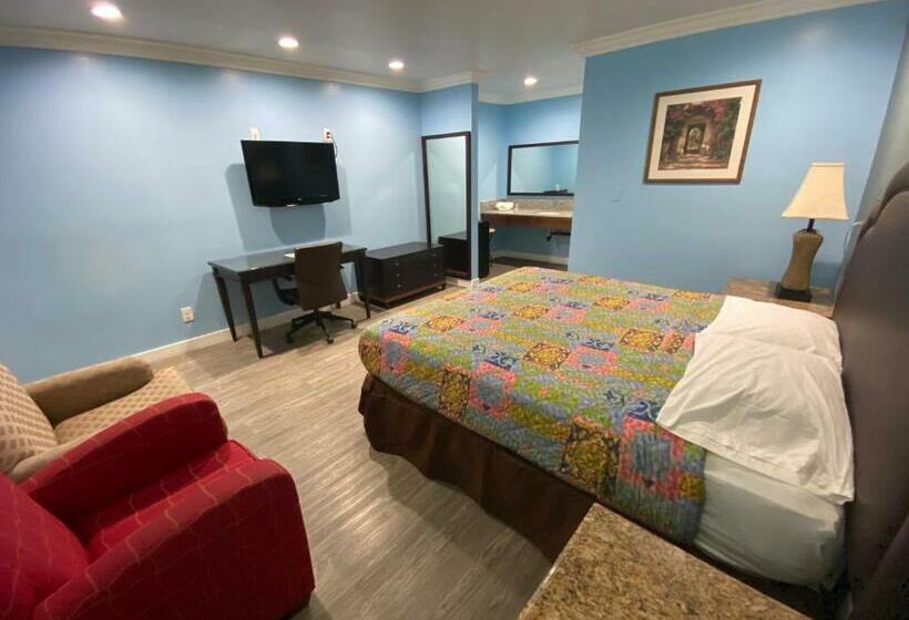 디럭스 룸 킹사이즈 침대, Redondo Beach Motel  Lax