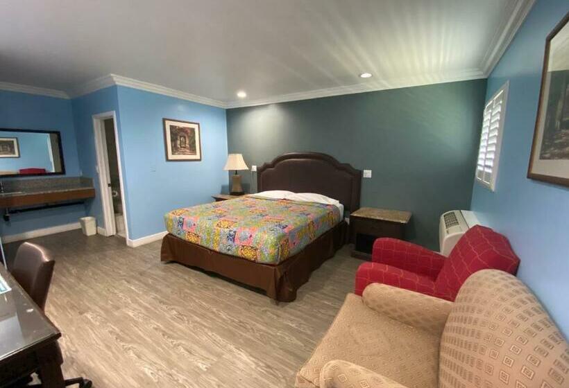 디럭스 룸 킹사이즈 침대, Redondo Beach Motel  Lax