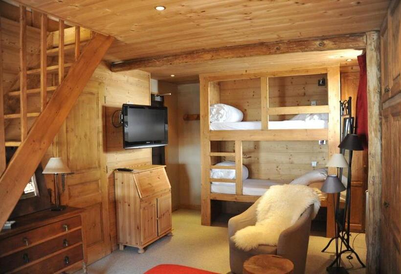 غرفة عائلية مطلّة علي الجبل, Hôtel Chalet Alpage