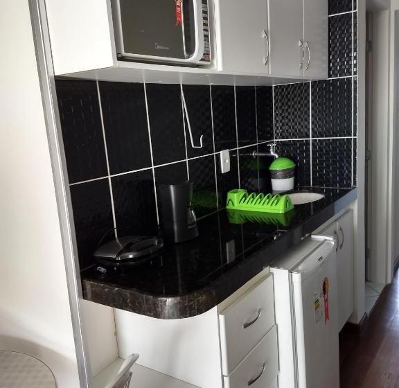 דירה בת חדר שינה 1 עם מרפסת, Apart Hotel Marinas Tamandaré