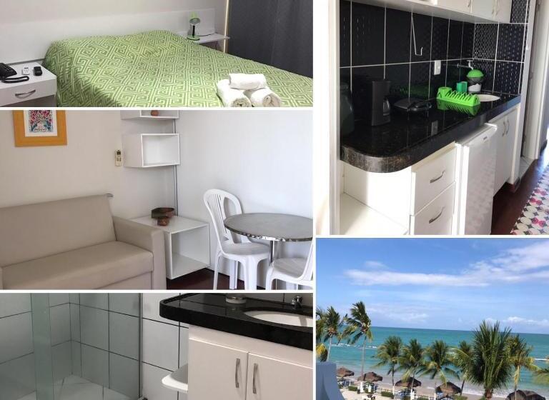 דירה בת חדר שינה 1 עם מרפסת, Apart Hotel Marinas Tamandaré