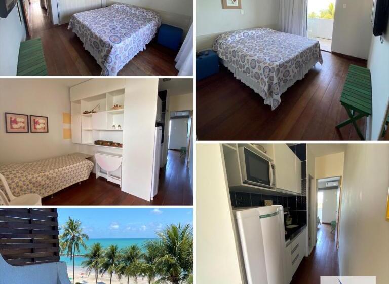 דירה בת חדר שינה 1 עם מרפסת, Apart Hotel Marinas Tamandaré