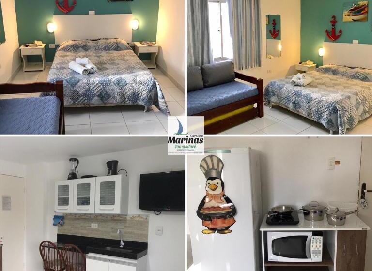 １ベッドルームアパートメント, Apart Hotel Marinas Tamandaré