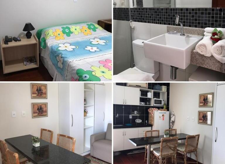 דירה בת חדר שינה 1 עם מרפסת, Apart Hotel Marinas Tamandaré