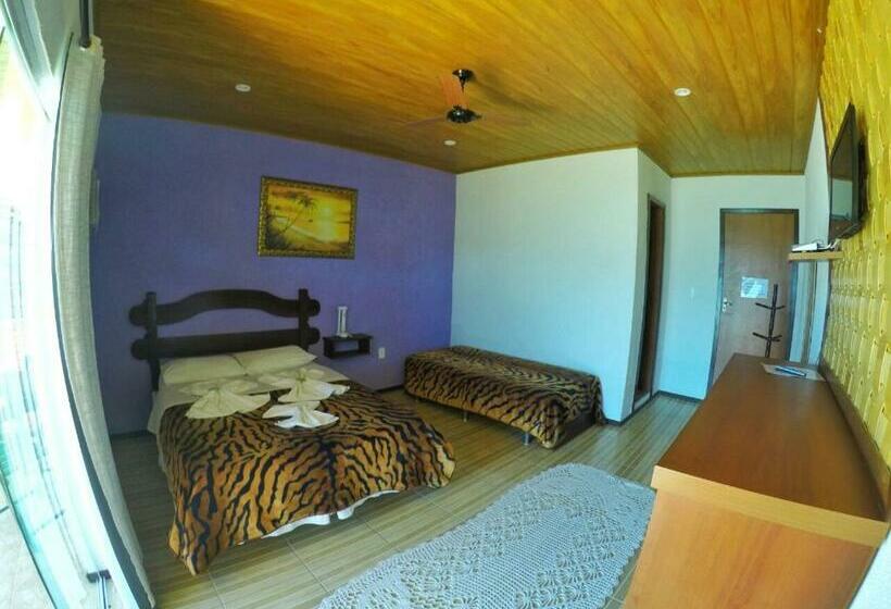 חדר דלוקס עם מרפסת נוף לים, Pousada Da Praia