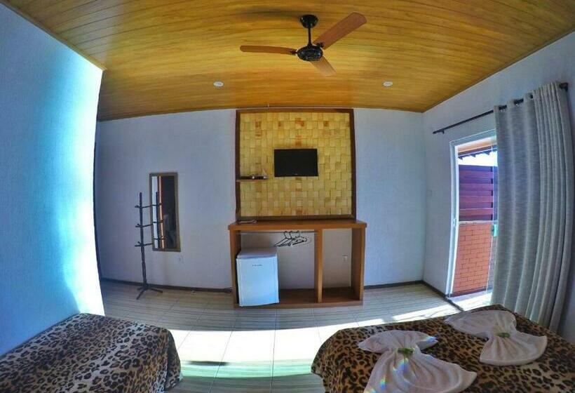 חדר דלוקס עם מרפסת נוף לים, Pousada Da Praia