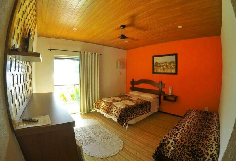 חדר דלוקס עם מרפסת נוף לים, Pousada Da Praia