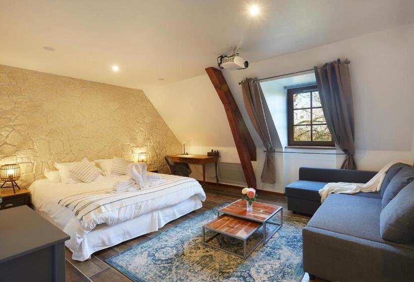 غرفة قياسية رباعية مطلة على الحديقة, Domaine De Bersaillin