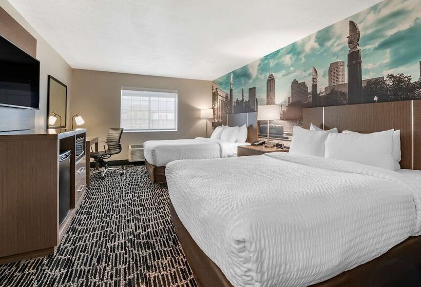 ２ダブルベッドのスタンダードルーム, Clarion Pointe Indianapolis Airport