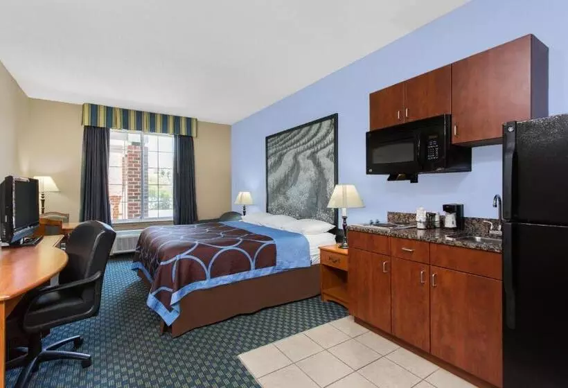 キングサイドベッドのスタンダードワンルーム, Super 8 By Wyndham Smithfield Selma