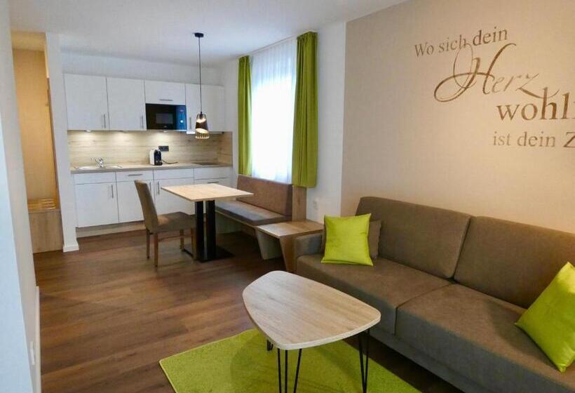 침실 1개 수피리어 아파트, Living Hallertau