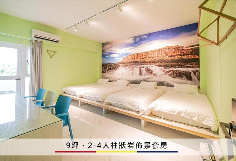 اتاق استاندارد چهار تخته, 蒙德里安山水民宿