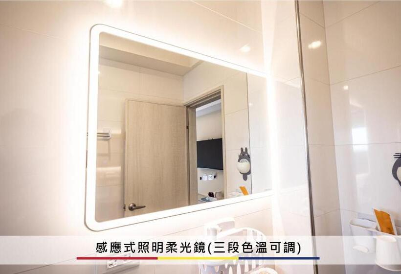 اتاق استاندارد سه تخته با چشمانداز باغ, 蒙德里安山水民宿