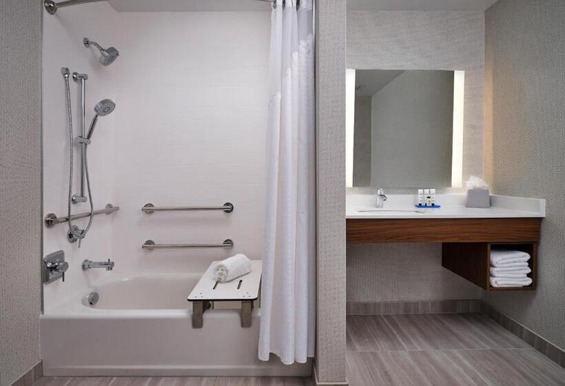 身障者適用キングサイズベッドルーム, Holiday Inn Express & Suites Lockport, An Ihg