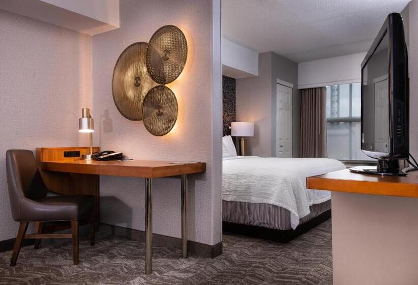 带大床的标准工作室, Springhill Suites By Marriott Pittsburgh North Shore
