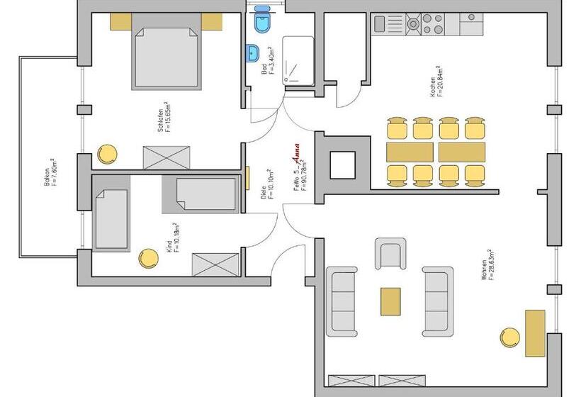 1ベッドルームアパートメント, Haus Kuhberg