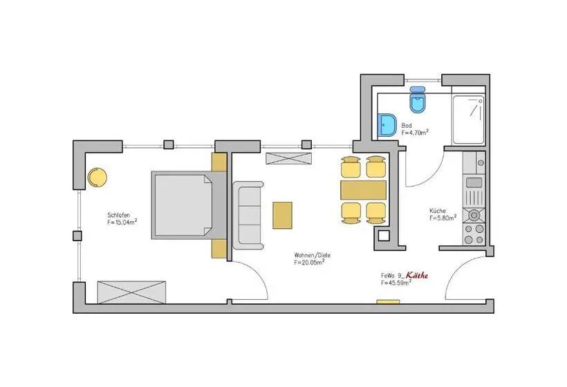 スタンダード４人部屋, Haus Kuhberg