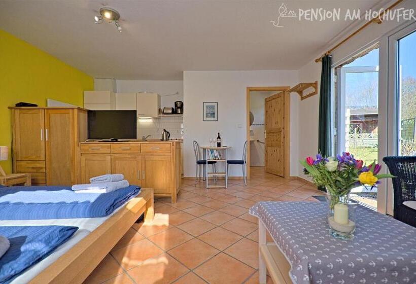 Апартаменты 1 Спальня с Террасой, Pension Am Hochufer