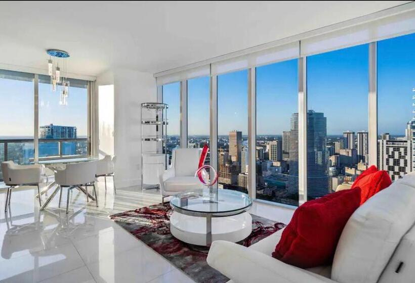 침실 1개 바다 전망 아파트, Penthouse 2br Icon Whotel Brickell Miami