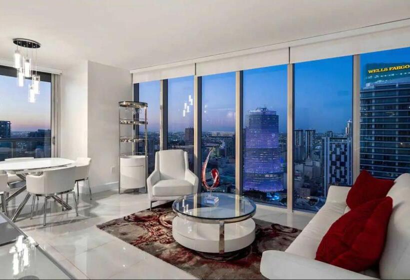 침실 1개 바다 전망 아파트, Penthouse 2br Icon Whotel Brickell Miami
