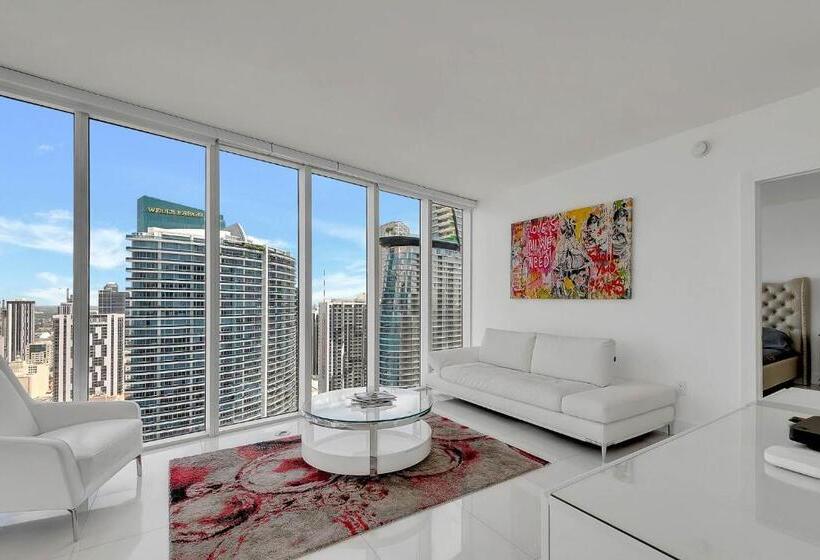 침실 1개 바다 전망 아파트, Penthouse 2br Icon Whotel Brickell Miami