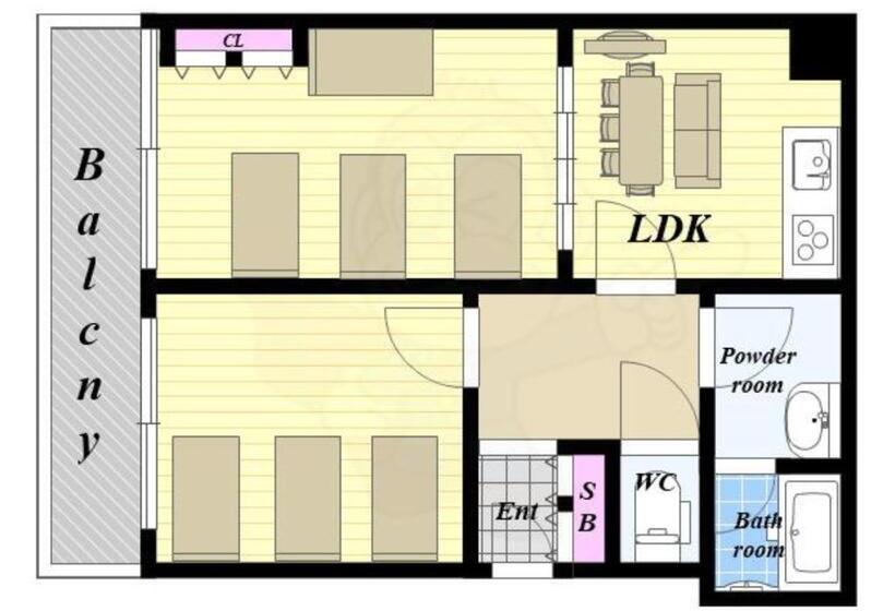 Apartament 2 Dormitoris, Residence Saku