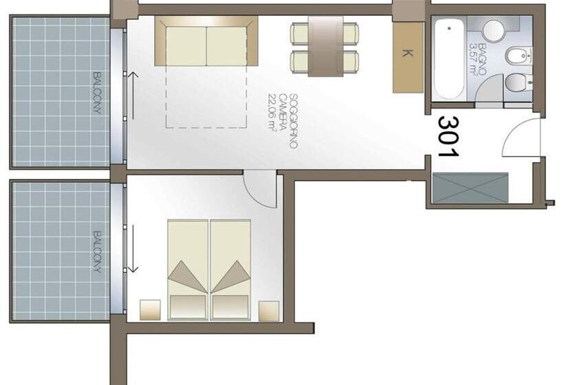 آپارتمان 2 خوابه, Regal