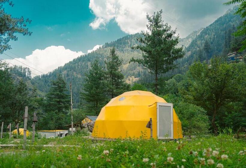 带大床的标准间, Whoopers Boutique Resort Jibhi