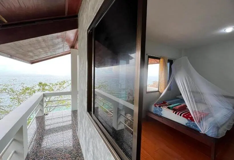 Deluxe-huone Merinäkymä Parveke, Char Bungalows