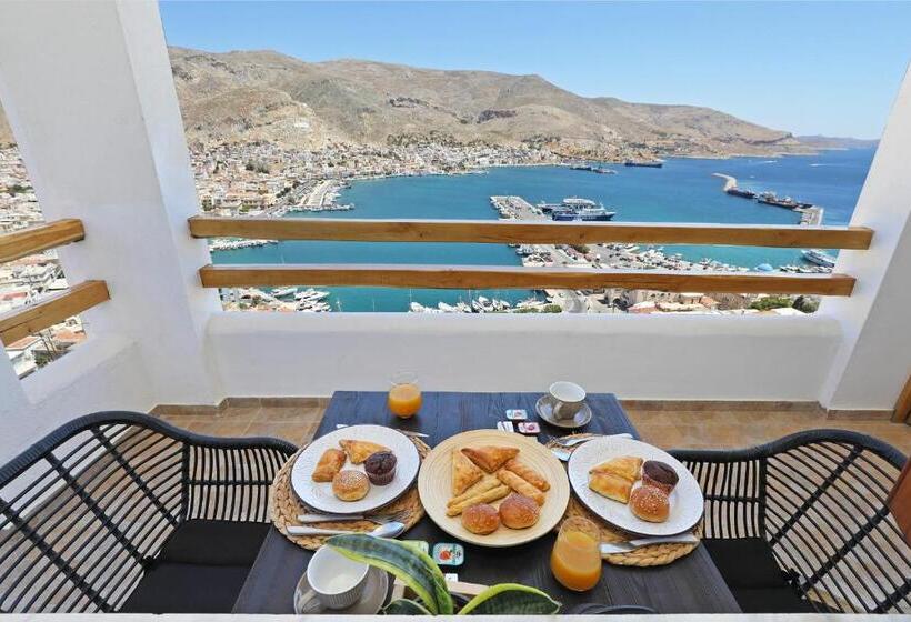 带1个卧室的带海景的公寓, Spongia Apartments Kalymnos