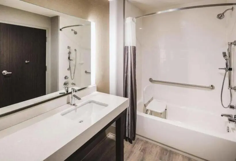 身障者適用キングサイズベッドルーム, La Quinta Inn & Suites By Wyndham Locust Grove