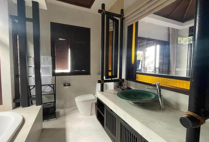 オーシャンビューのデラックス１ベッドルームビラ, Bhundhari Residence Koh Samui