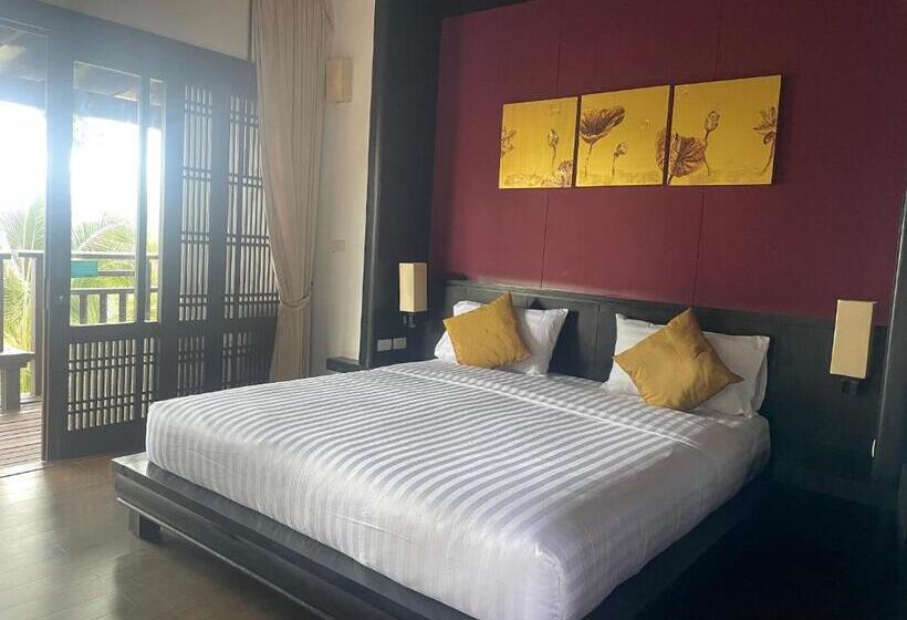 オーシャンビューのデラックス１ベッドルームビラ, Bhundhari Residence Koh Samui