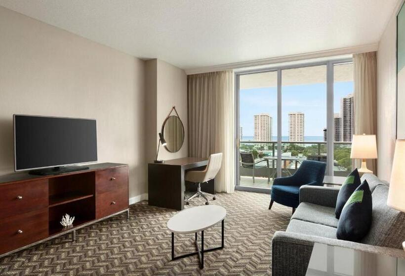 キングサイズベッドのスイートルーム, Residence Inn By Marriott Fort Lauderdale Intracoastal