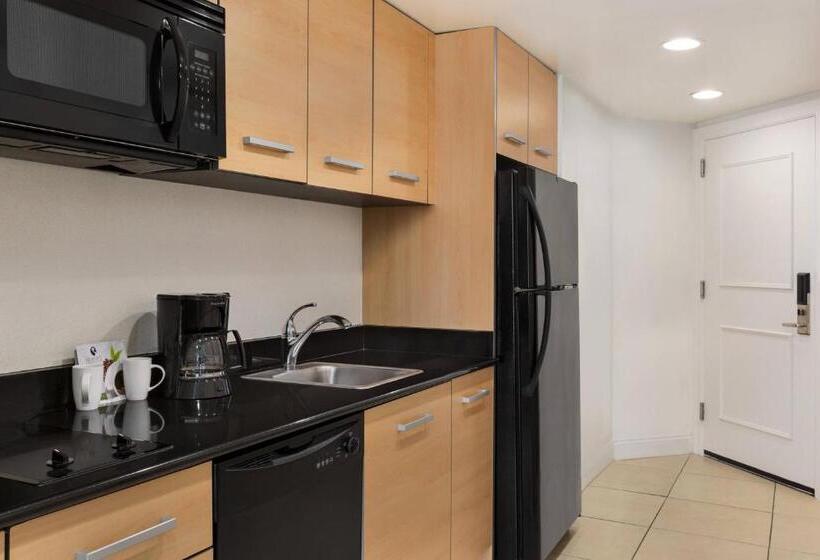 キングサイドベッドのスタンダードワンルーム, Residence Inn By Marriott Fort Lauderdale Intracoastal