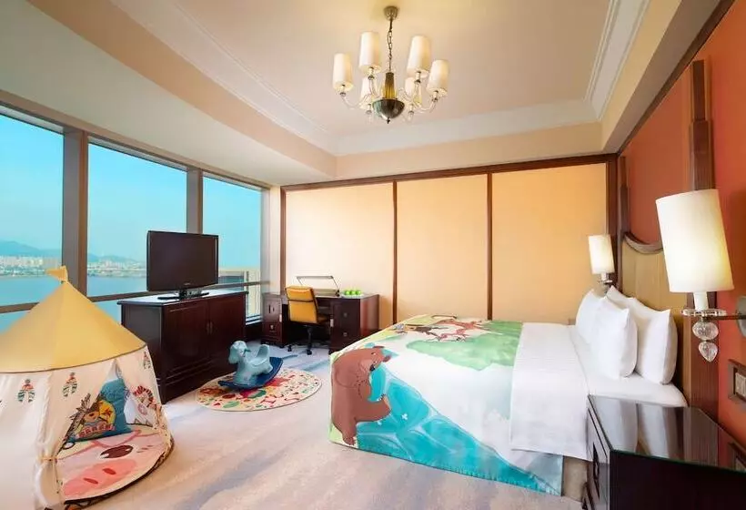 プレミアムルーム, Shangri La Wenzhou A Panoramic View Of The River, Adjacent To Wenzhou International Convention And E