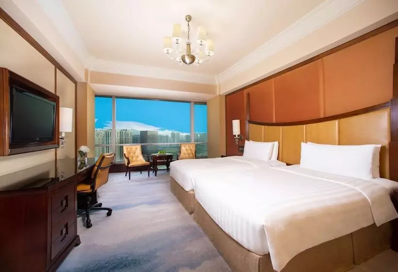 デラックスルーム, Shangri La Wenzhou A Panoramic View Of The River, Adjacent To Wenzhou International Convention And E