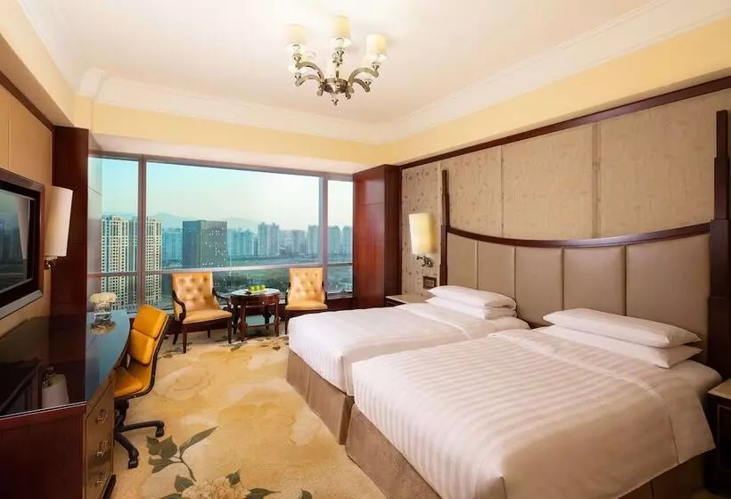 クラブルーム, Shangri La Wenzhou A Panoramic View Of The River, Adjacent To Wenzhou International Convention And E