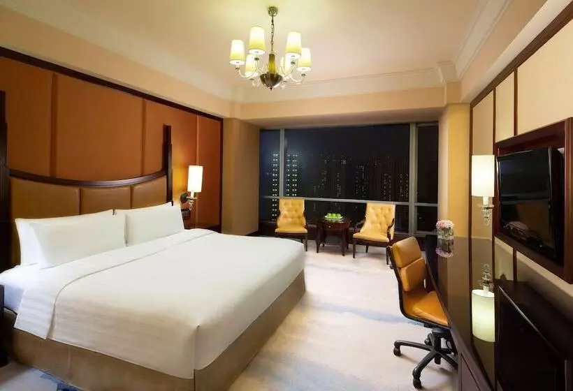 デラックスルーム, Shangri La Wenzhou A Panoramic View Of The River, Adjacent To Wenzhou International Convention And E