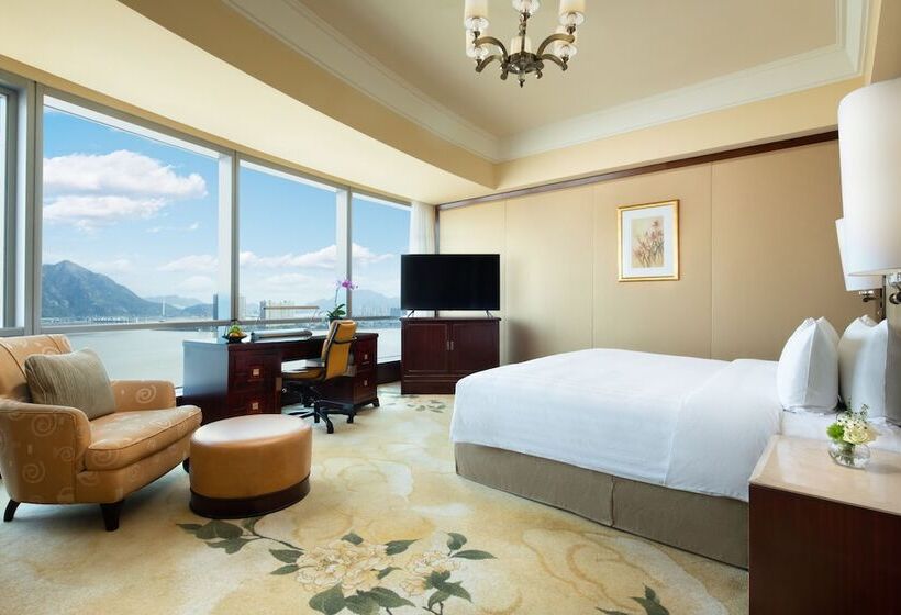 Premium Room, Shangri La Wenzhou A Panoramic View Of The River, Adjacent To Wenzhou International Convention And E