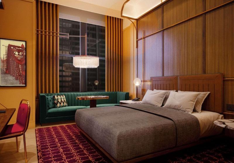 جناح سرير كينج, Canopy By Hilton Chicago Central Loop