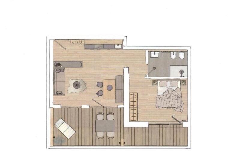 침실 1개 발코니 아파트, Alpenspitz Appartements   Garni   B&b