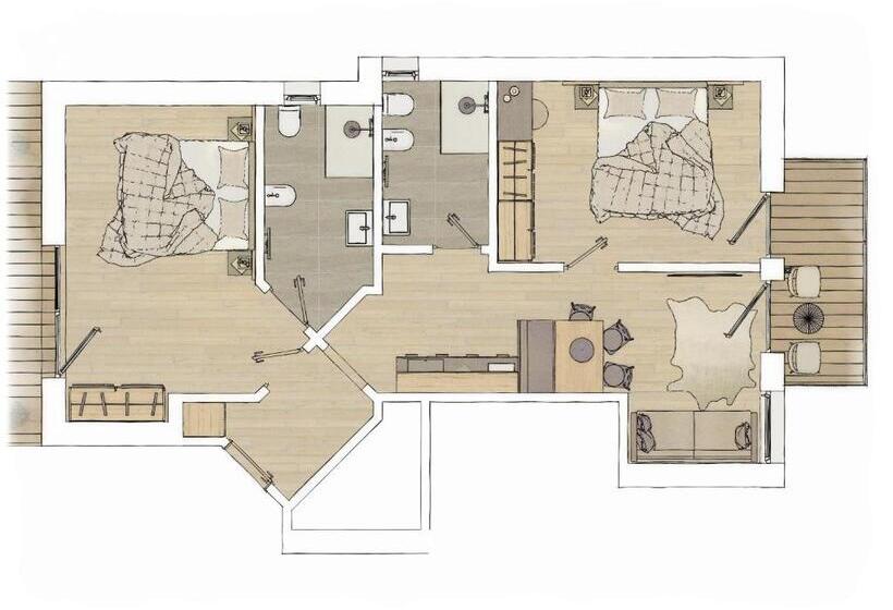 带1个卧室带花园景观的公寓, Alpenspitz Appartements   Garni   B&b