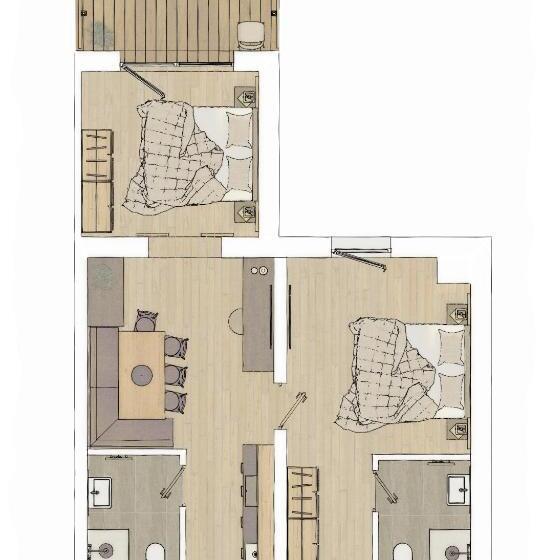 带1个卧室带观景的公寓, Alpenspitz Appartements   Garni   B&b