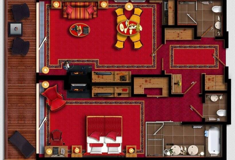 豪华套房, Kempinski Hotel Das Tirol