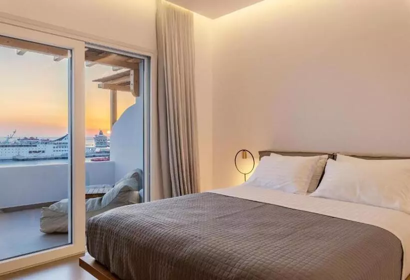 اتاق لوکس با چشم‌انداز دریا, Avra Mykonos