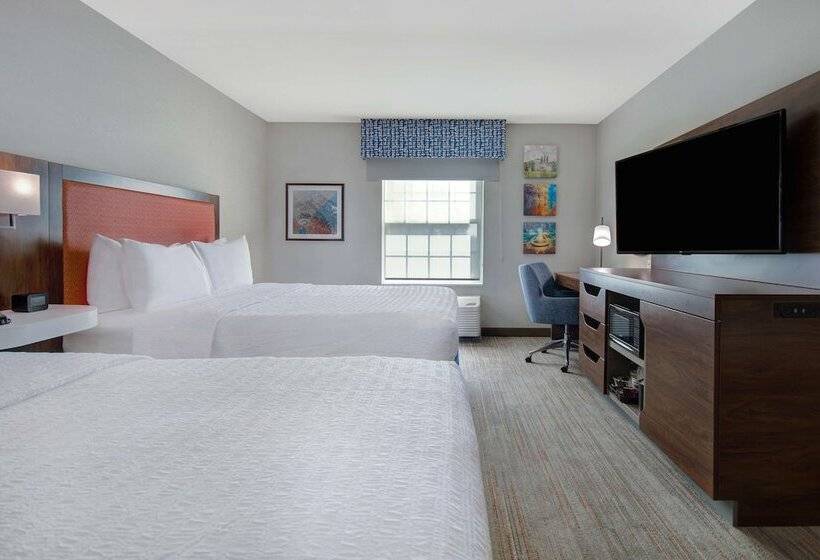 带2个双人床的标准工作室, Hampton Inn & Suites Yonkers